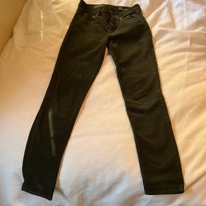 Dark Green corduroy toothpick pants